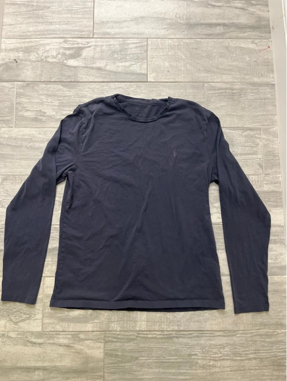 All Saints Grayish Purple Long Sleeve Tee 100% Organic Cotton